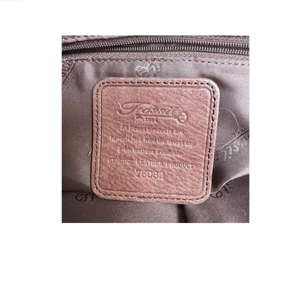 Fossil Pebbled Leather Single Adjustable Strap Shoulder Handbag - Picture 6 of 7